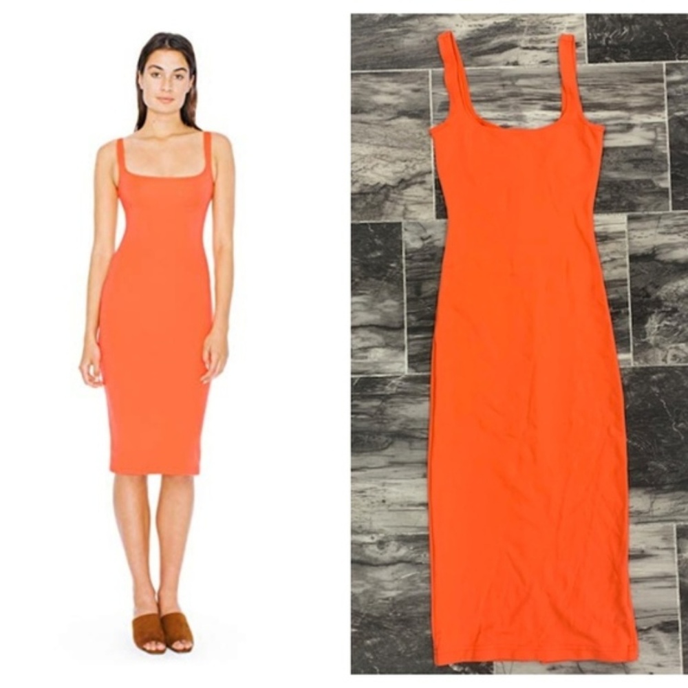 NWT American Apparel | Orange Midi Tank Dress